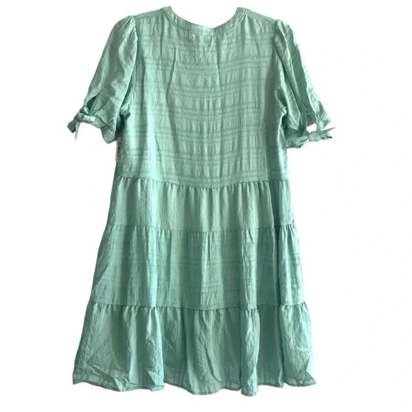 Altar’d State light green short sleeved dress Tiered Flowy Women’s size S NWT - Picture 2 of 12